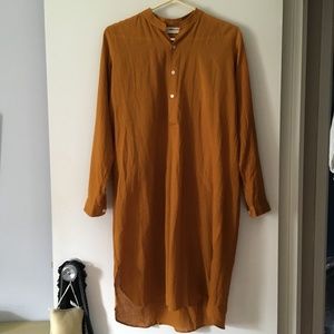 MOISMONT Pumpkin Spice Sienna Cotton Tunic Dress S